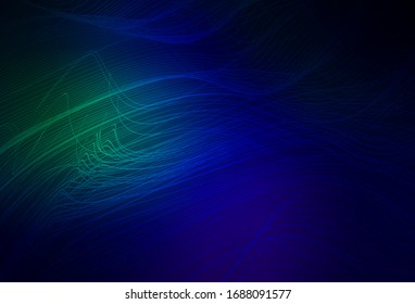 Azul oscuro, fondo abstracto vectorial verde borroso. Ilustración abstracta brillante con diseño degradado. Fondo para los diseños.