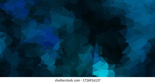 Fondo de triángulo abstracto de vector verde y azul oscuro. Ilustración de color mosaico con concepto de triángulo. Antecedentes para diseñadores web.