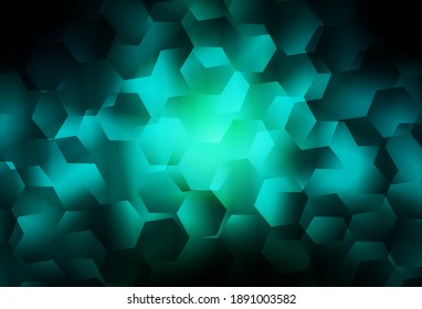 Dark Blue, Green vector abstract polygonal pattern. Shining polygonal illustration, which consist of triangles. A new texture for your web site.