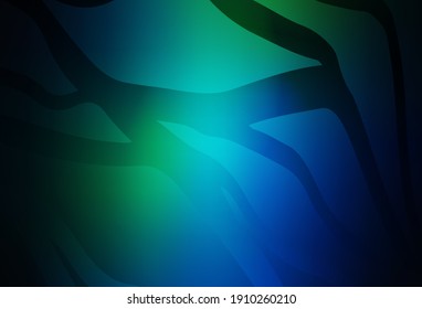 Azul oscuro, fondo abstracto vectorial verde borroso. Ilustración abstracta colorida con gradiente. Marco elegante para un libro de marca.