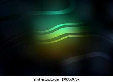 Dunkelblau, grüner, abstrakter, unscharfer Hintergrund. Farbige Illustration in kleinem Stil. Das beste unscharfe Design für Ihr Unternehmen.