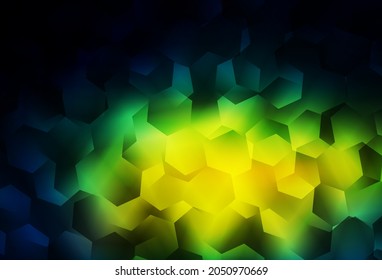Dark Blue, Green vector abstract polygonal background. Elegant bright polygonal illustration with gradient. Completely new template for your banner.