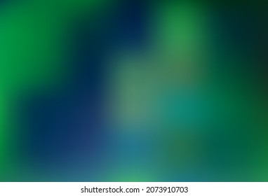 Dark Blue, Green vector abstract blurred background. A vague abstract illustration with gradient. Elegant cover for a brand book.