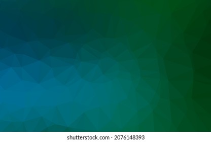 Dark Blue, Green vector abstract mosaic background. Brand new colorful illustration in with gradient. Template for a cell phone background.