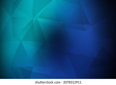 Azul oscuro, fondo de mosaico abstracto vector verde. Muestra con formas poligonales. Nuevo diseño para su negocio.