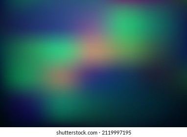 Azul oscuro, patrón abstracto de vector verde borroso. Una ilustración de color completamente nueva en un estilo bokeh. Plantilla para teléfonos móviles.