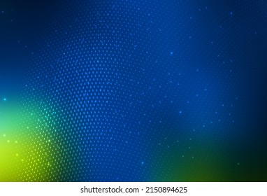 Dark Blue, Green vector Abstract illustration with colored bubbles in nature style. Blurred bubbles on abstract background with colorful gradient. Smart design for business ads.