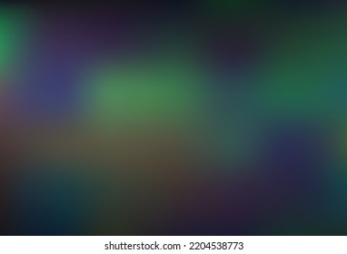 Azul oscuro, fondo abstracto vectorial verde borroso. Ilustración abstracta vaga con gradiente. Muestra para tus diseños creativos.