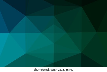 Dark Blue, Green Vector Abstract Mosaic Backdrop. A Completely New Color Illustration In A Vague Style. Completely New Template For Your Business Design.