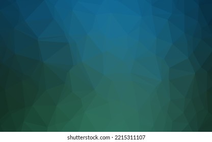 Dark Blue, Green vector abstract polygonal cover. Geometric illustration in Origami style with gradient. New texture for your design.