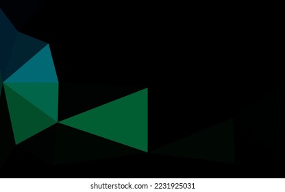 Azul oscuro, fondo de mosaico abstracto vector verde. Ilustración colorida nueva con gradiente. Diseño completamente nuevo para su negocio.