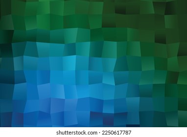 Azul oscuro, cubierta poligonal abstracta vectorial verde. Muestra geométrica triangular con gradiente.  Plantilla para un fondo de teléfono móvil.