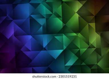 Dark Blue, Green vector abstract polygonal pattern. Creative illustration in halftone style with triangles. New template for your brand book.