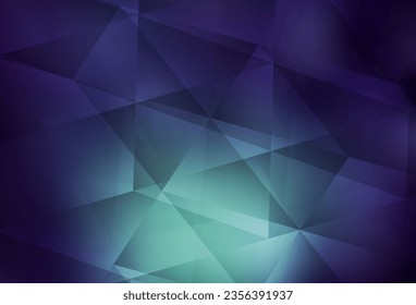Dark Blue, Green vector abstract polygonal pattern. Shining colorful illustration with triangles. Pattern for a brand book's backdrop.