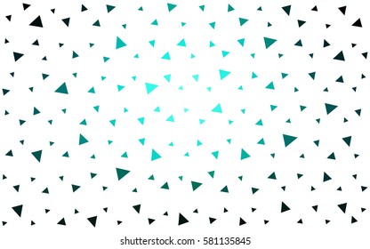 Dark Blue, Green vector abstract colorful background, which consist of triangles. Pattern with colored triangles on white background.