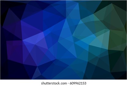 Dark Blue, Green vector abstract textured polygonal background. Blurry triangle design. Pattern can be used for background.