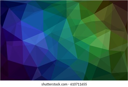 Dark Blue, Green vector abstract textured polygonal background. Blurry triangle design. Pattern can be used for background.