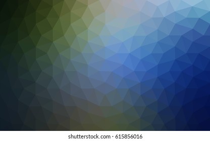 Dark Blue, Green vector abstract textured polygonal background. Blurry triangle design. Pattern can be used for background.