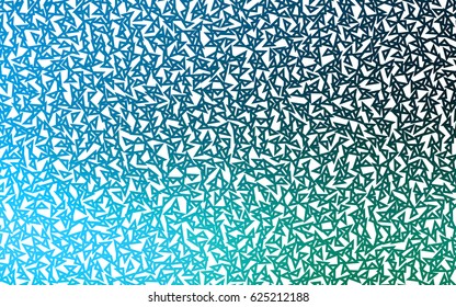 Dark Blue, Green vector abstract colorful background, which consist of triangles. Pattern with colored triangles on white background.
