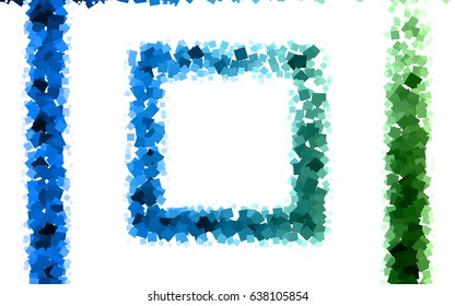 Dark Blue, Green vector abstract textured polygonal background. Blurry rectangular design. The pattern with repeating rectangles can be used for background.