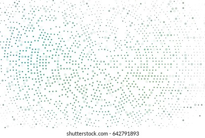 Dark Blue, Green vector abstract pattern with circles. Geometry template for your business design. Background with colored spheres.