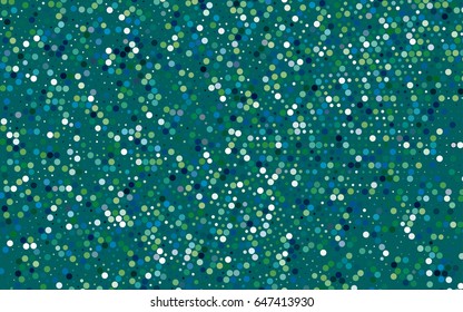 Dark Blue, Green vector abstract pattern with circles. Geometry template for your business design. Background with colored spheres.