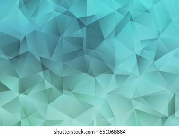 Dark Blue, Green vector abstract polygonal pattern. Creative geometric illustration in Origami style with gradient. The completely new template can be used for your brand book.