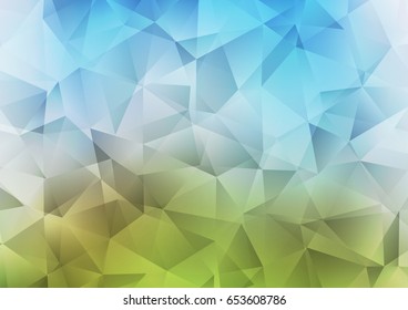 Dark Blue, Green vector abstract mosaic pattern. Colorful abstract illustration with gradient. The polygonal design can be used for your web site.