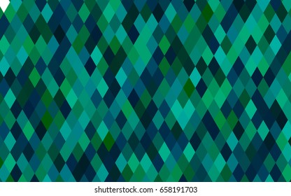 Dark Blue, Green vector abstract polygonal template. Shining illustration, which consist of triangles. A completely new template for your business design.