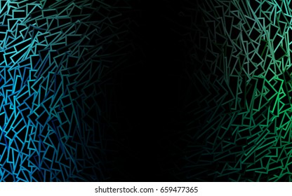 Dark Blue, Green vector abstract textured polygonal background. Blurry rectangular design. The pattern with repeating rectangles can be used for background.