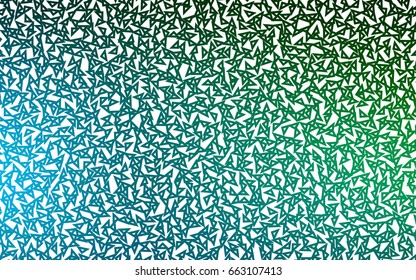 Dark Blue, Green vector abstract colorful background, which consist of triangles. Pattern with colored triangles on white background.