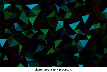 Dark Blue, Green vector abstract mosaic background. Shining colored illustration in a brand-new style. A completely new design for your business.