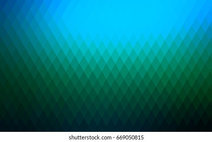 Dark Blue, Green vector abstract textured polygonal background. Blurry rectangular design. The pattern with repeating rectangles can be used for background.