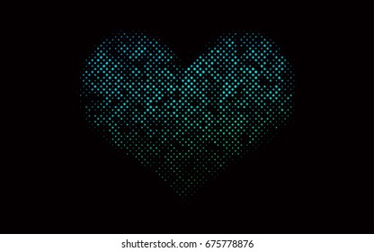 Dark Blue, Green vector abstract pattern with circles. Geometry template for your business design. Background with colored spheres.