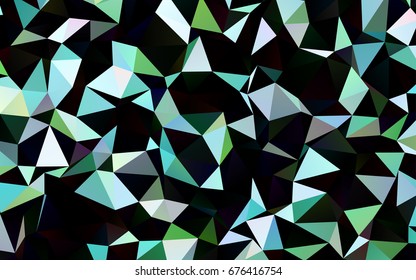 Dark Blue, Green vector abstract mosaic pattern. An elegant bright illustration with gradient. A new texture for your design.