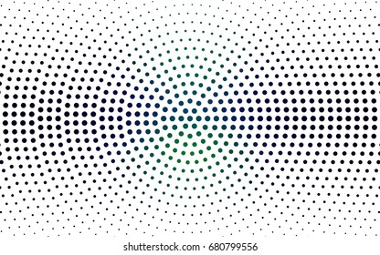 Dark Blue, Green vector abstract pattern with circles. Geometry template for your business design. Background with colored spheres.