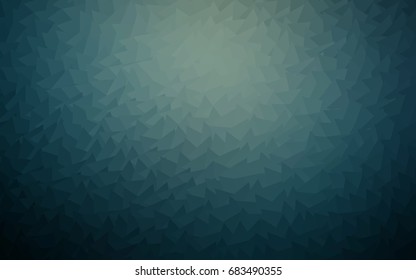 Dark Blue, Green vector abstract colorful background, which consist of triangles. Pattern with colored triangles on white background.