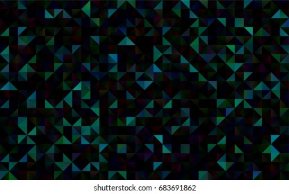 Dark Blue, Green vector abstract polygonal template. Geometric illustration in Origami style with gradient.  A new texture for your design.