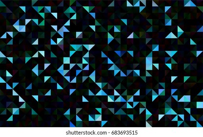 Dark Blue, Green vector abstract mosaic background. Glitter abstract illustration with an elegant design. The completely new template can be used for your brand book.