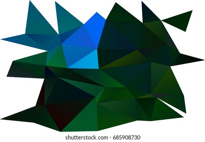 Dark Blue, Green vector abstract mosaic background. A vague abstract illustration with gradient. The elegant pattern can be used as part of a brand book.