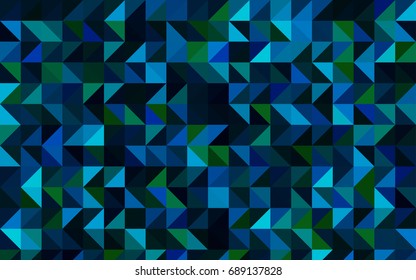 Dark Blue, Green vector abstract mosaic pattern. A sample with polygonal shapes. The elegant pattern can be used as part of a brand book.