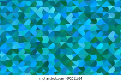 Dark Blue, Green vector abstract pattern with circles. Geometry template for your business design. Background with colored spheres.