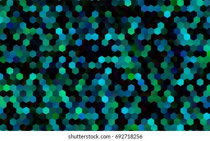Dark Blue, Green vector abstract textured polygonal background. Brand-new blurry hexagonal design. Pattern can be used for background.