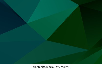 Dark Blue, Green vector abstract polygonal template. An elegant bright illustration with gradient. Brand-new design for your business.