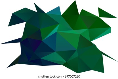 Dark Blue, Green vector abstract mosaic pattern. Creative illustration in halftone style with gradient. The textured pattern can be used for background.