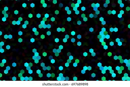 Dark Blue, Green vector abstract textured polygonal background. Brand-new blurry hexagonal design. Pattern can be used for background.