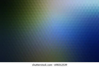 Dark Blue, Green vector abstract mosaic template. A sample with polygonal shapes. Brand-new style for your business design.