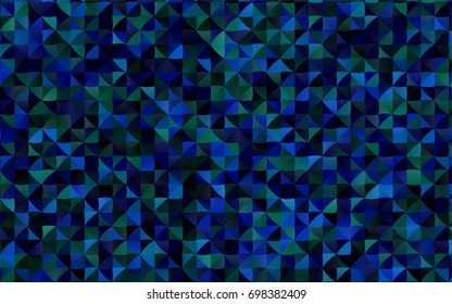 Dark Blue, Green vector abstract mosaic background. A vague abstract illustration with gradient. The template can be used as a background for cell phones.