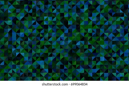 Dark Blue, Green vector abstract mosaic pattern. A vague abstract illustration with gradient. The completely new template can be used for your brand book.
