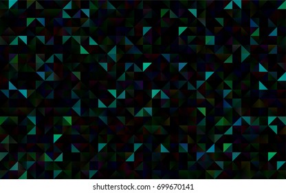 Dark Blue, Green vector abstract polygonal pattern. Shining colored illustration in a brand-new style. The polygonal design can be used for your web site.